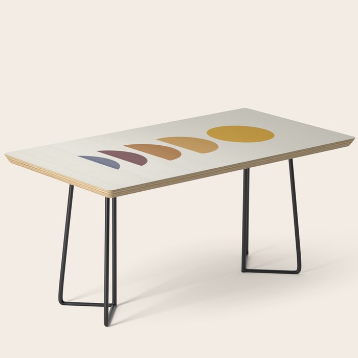 Minimal Sunrise Sunset Shapes Coffee Table