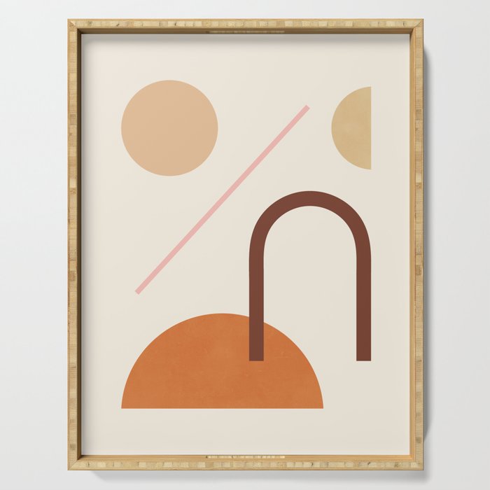 Abstraction_geometric_shape_art_minimalism_001c Serving Tray