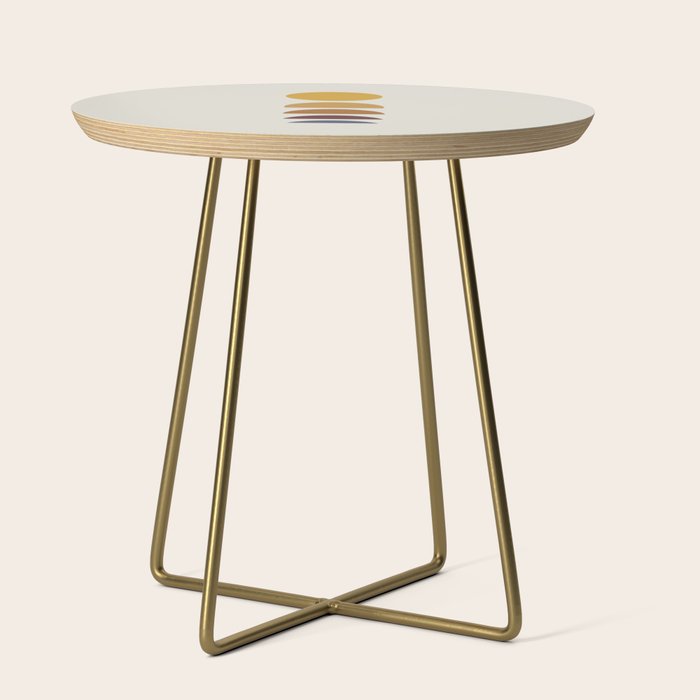 Minimal Sunrise Sunset Shapes Side Table