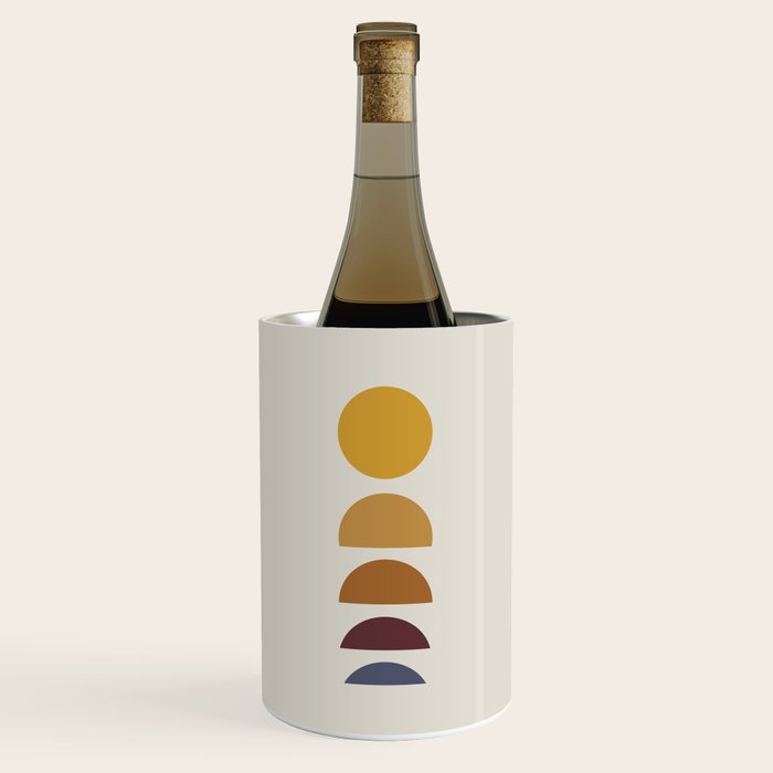 Minimal Sunrise Sunset Shapes Wine Chiller
