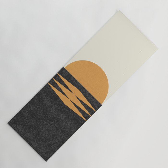 Sunset Geometric Midcentury Style Yoga Mat