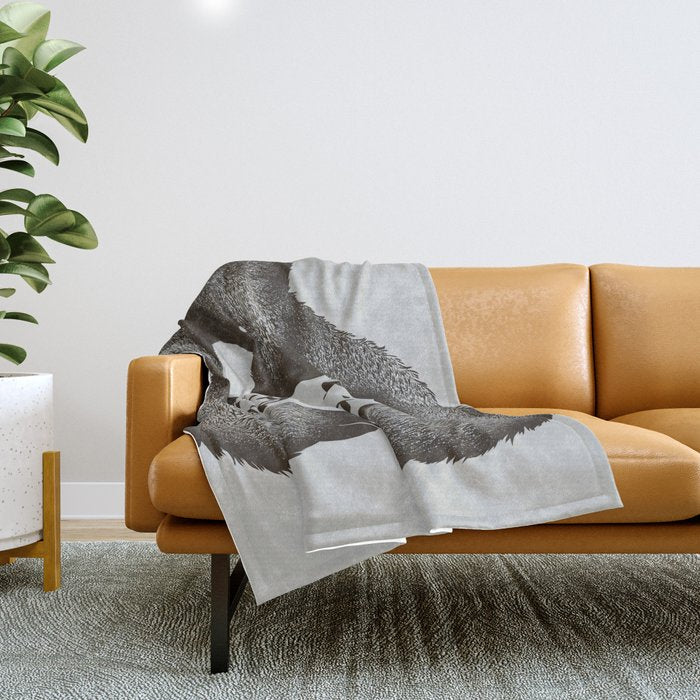 Feed Me And Tell Me I'M Pretty Bear Throw Blanket