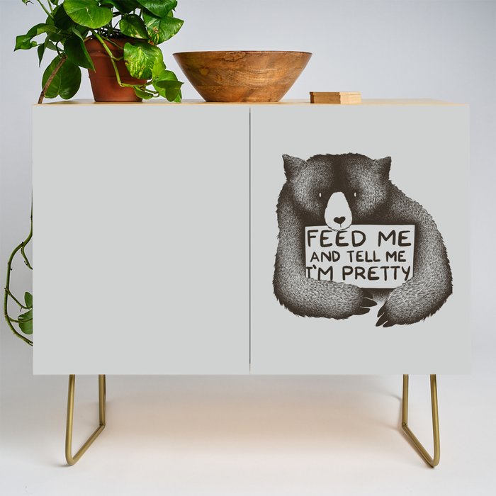 Feed Me And Tell Me I'M Pretty Bear Credenza