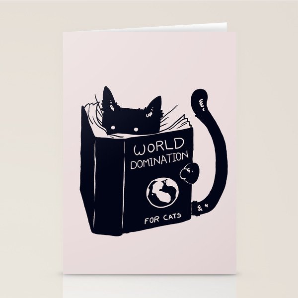 World Domination For Cats Stationery Card