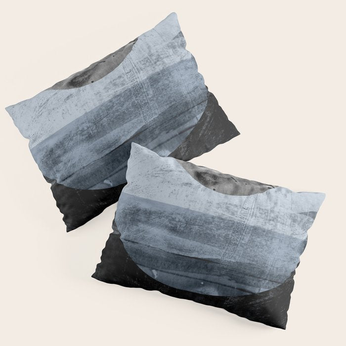 Circles Black And White Geometric Mid-Century Modern Abstract Pillow Sham