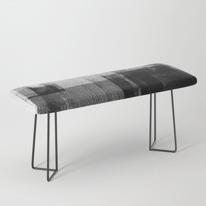 Black And White Minimalist Industrial Abstract Bench