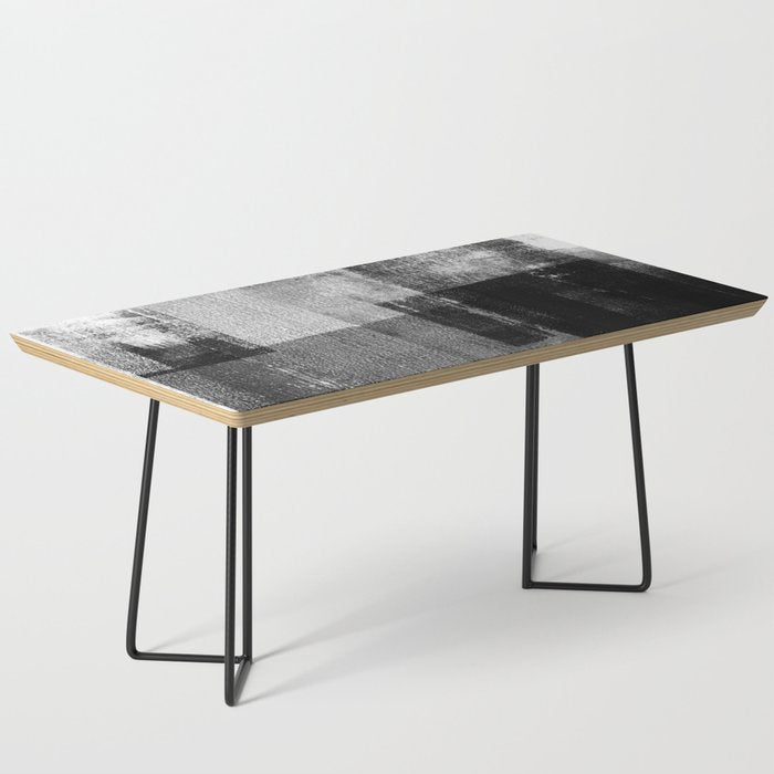 Black And White Minimalist Industrial Abstract Coffee Table