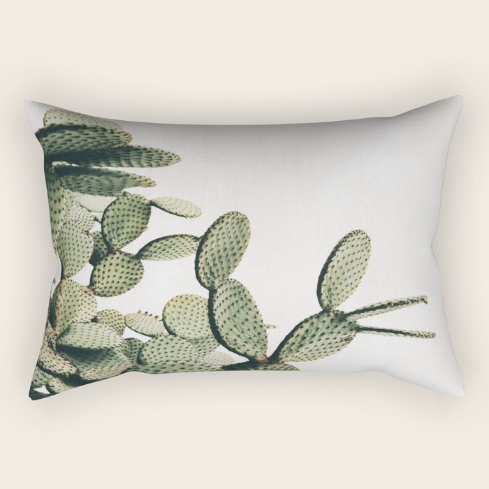 Cactus On Blue Sky #Homestorie #Decor #Buyart Rectangular Pillow