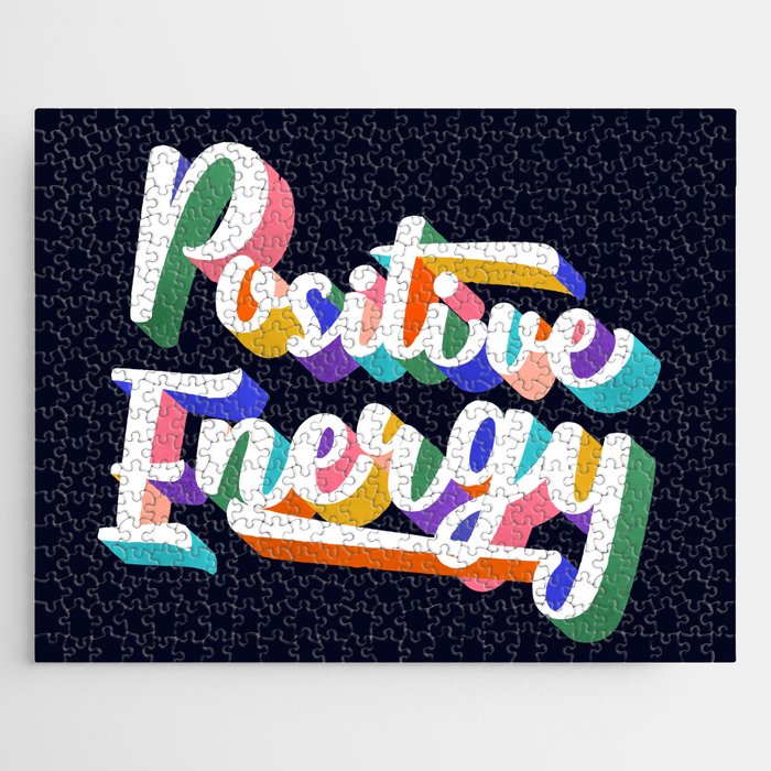 Positive Energy- Typography Jigsaw Puzzle