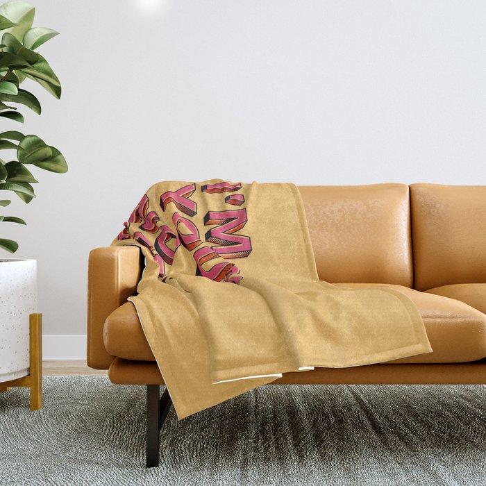 I Am Yours No Refunds - Typography Throw Blanket