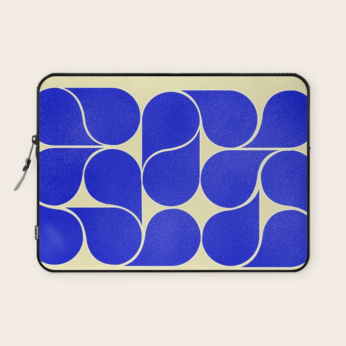 Blue Mid-Century Shapes No8 Laptop Sleeve