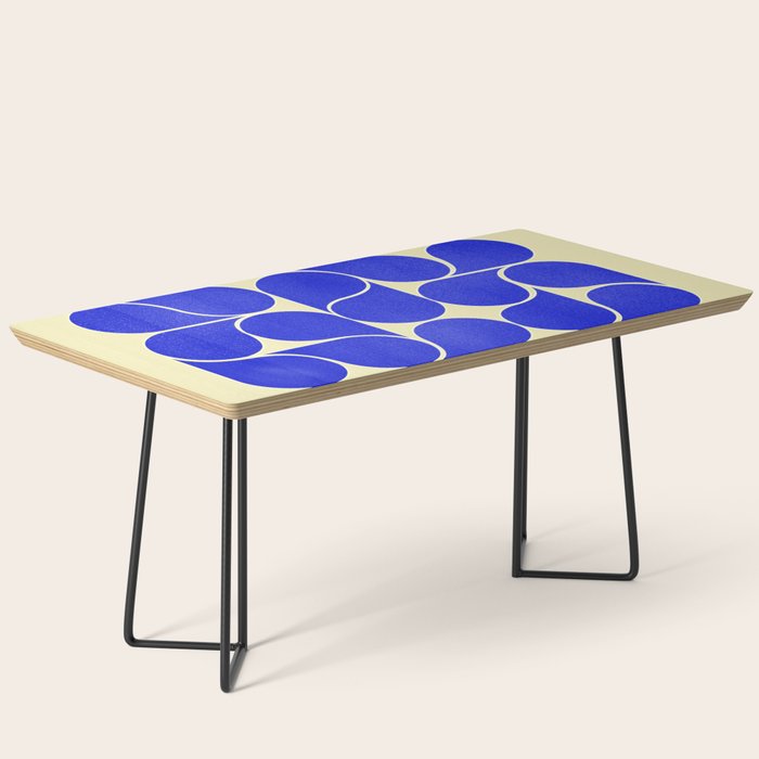 Blue Mid-Century Shapes No8 Coffee Table