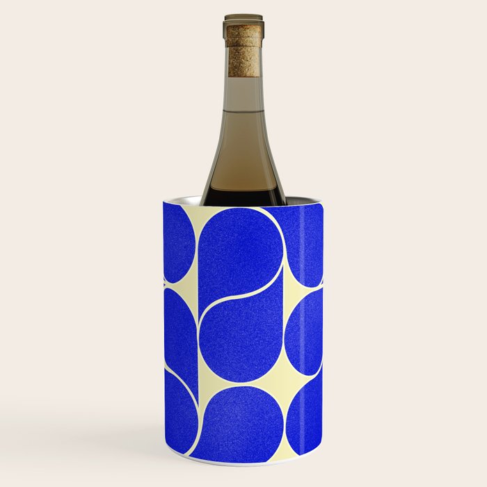 Blue Mid-Century Shapes No8 Wine Chiller