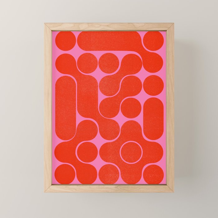 Abstract Mid-Century Shapes No 6 Mini Art Print