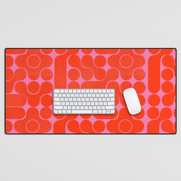 Abstract Mid-Century Shapes No 6 Desk Mat