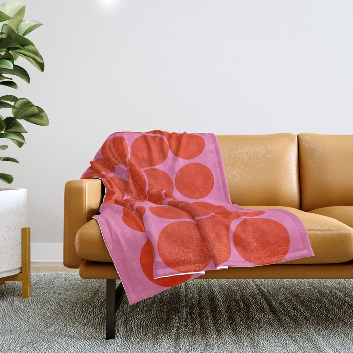 Abstract Mid-Century Shapes No 6 Throw Blanket