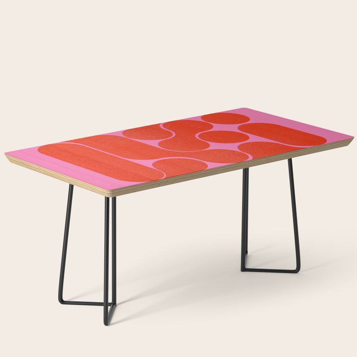 Abstract Mid-Century Shapes No 6 Coffee Table