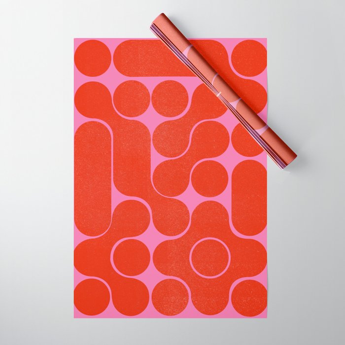 Abstract Mid-Century Shapes No 6 Wrapping Paper
