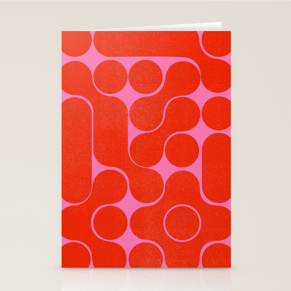 Abstract Mid-Century Shapes No 6 Stationery Card