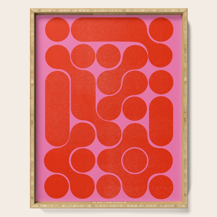 Abstract Mid-Century Shapes No 6 Serving Tray