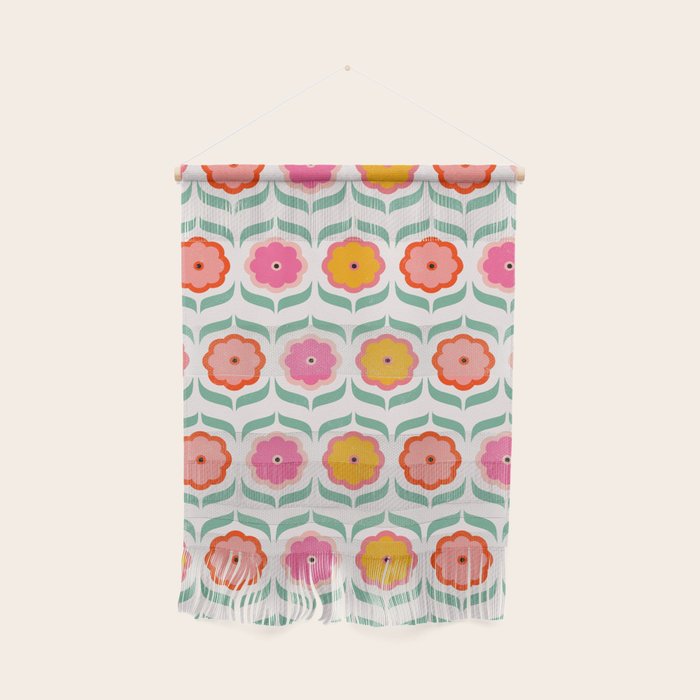 Bright Retro Geometric Pattern Wall Hanging