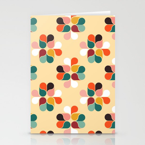 Retro Geometry Pattern No2 Stationery Card
