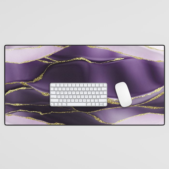 Day And Night Purple Marble Landscape Desk Mat