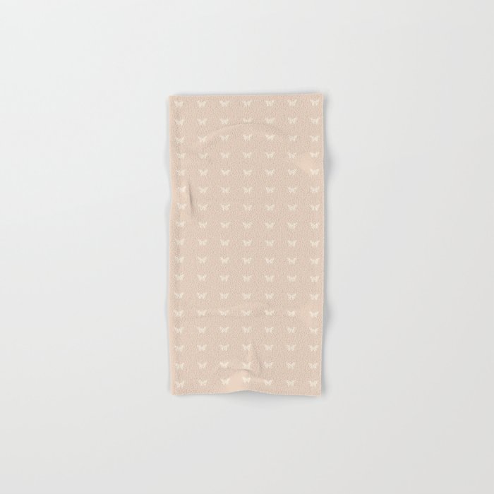 Butterfly Pattern - Neutral Pink Bath Towel