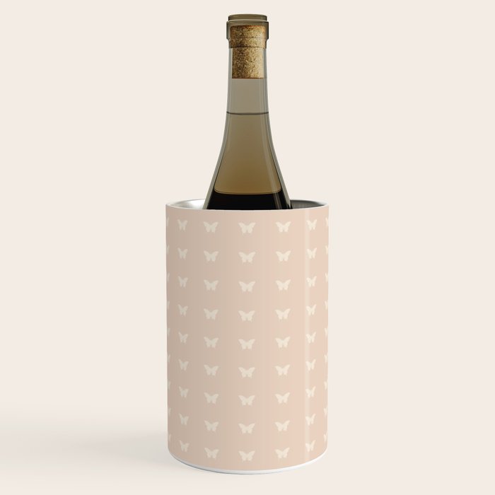 Butterfly Pattern - Neutral Pink Wine Chiller