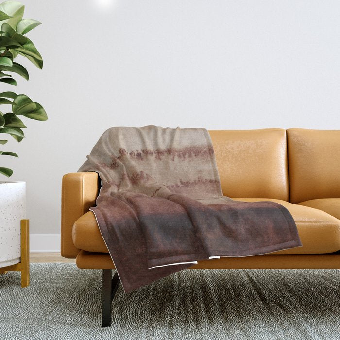 Within The Tides - Cinnamon Dark Throw Blanket