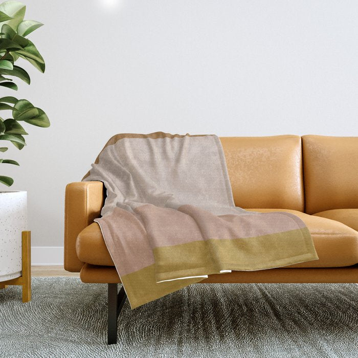 Contemporary Color Block X Throw Blanket