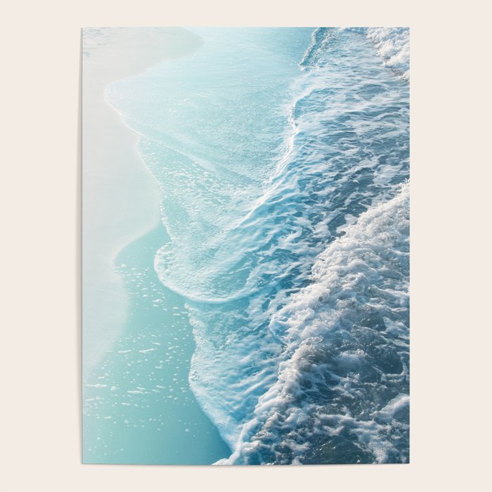 Soft Turquoise Ocean Dream Waves #1 #Water #Decor #Art #Homestorie Poster