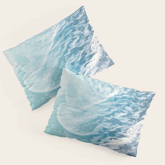 Soft Turquoise Ocean Dream Waves #1 #Water #Decor #Art #Homestorie Pillow Sham
