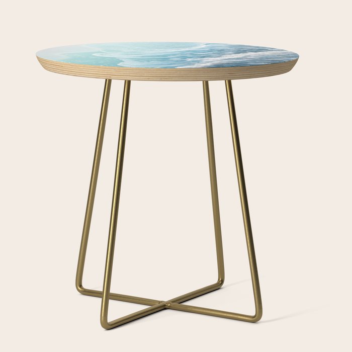 Soft Turquoise Ocean Dream Waves #1 #Water #Decor #Art #Homestorie Side Table