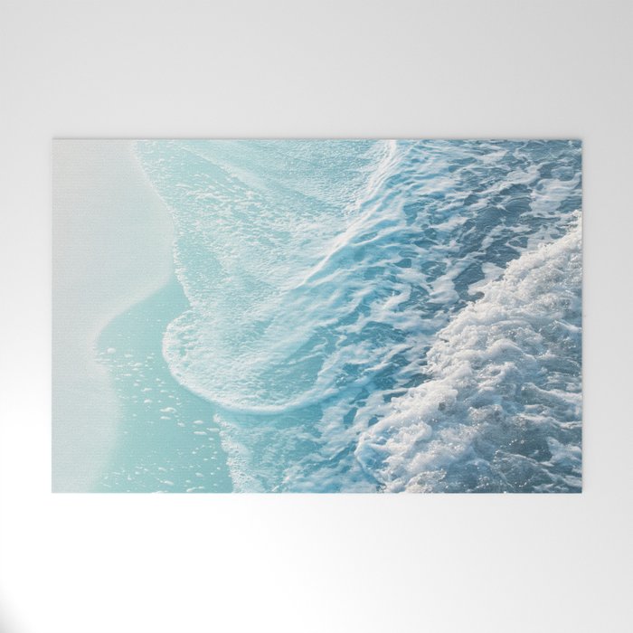 Soft Turquoise Ocean Dream Waves #1 #Water #Decor #Art #Homestorie Welcome Mat
