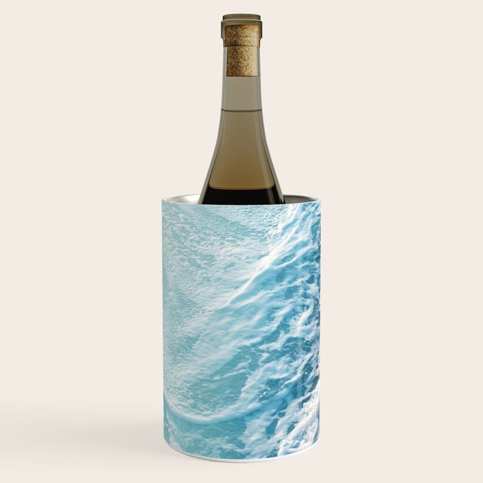 Soft Turquoise Ocean Dream Waves #1 #Water #Decor #Art #Homestorie Wine Chiller