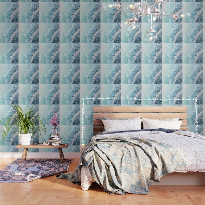 Soft Turquoise Ocean Dream Waves #1 #Water #Decor #Art #Homestorie Wallpaper