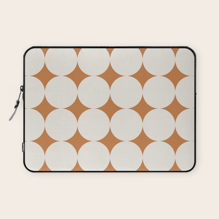 Circular Minimalism - Retro Orange Laptop Sleeve