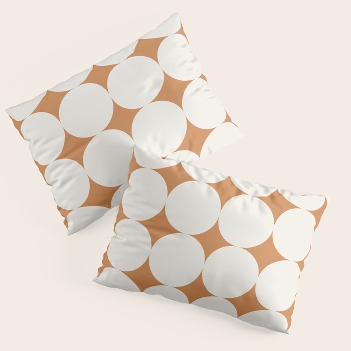 Circular Minimalism - Retro Orange Pillow Sham
