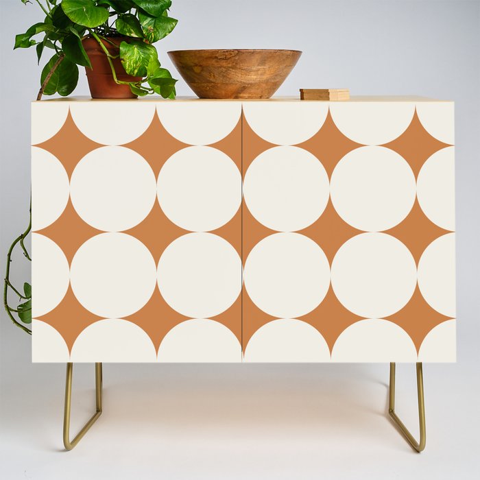 Circular Minimalism - Retro Orange Credenza