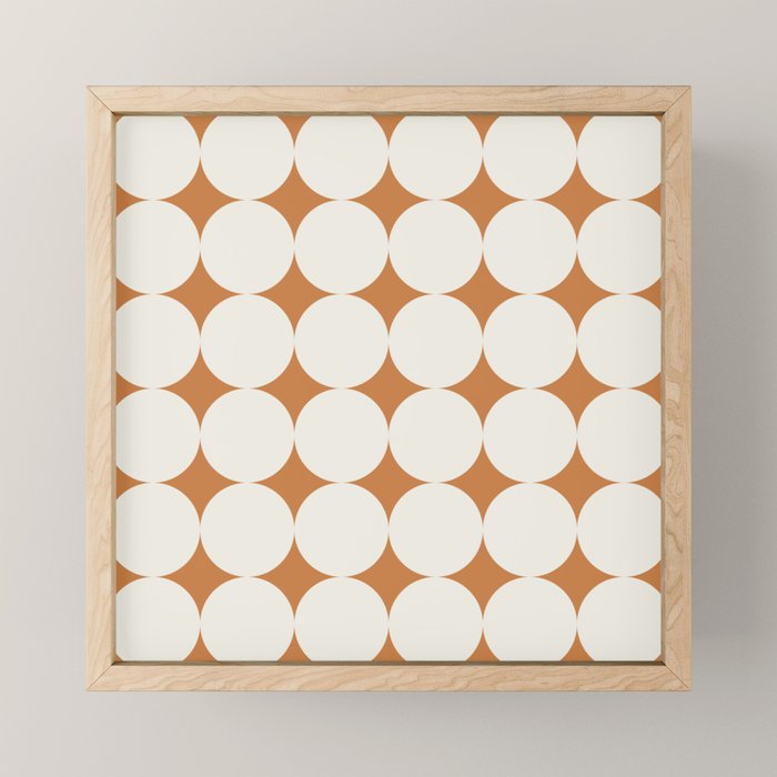 Circular Minimalism - Retro Orange Mini Art Print