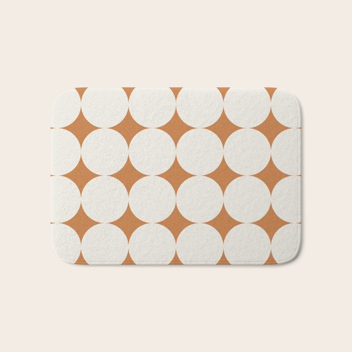 Circular Minimalism - Retro Orange Bath Mat