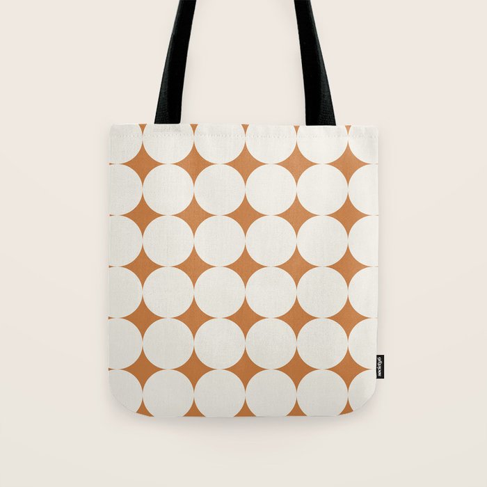 Circular Minimalism - Retro Orange Tote Bag