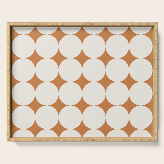 Circular Minimalism - Retro Orange Serving Tray