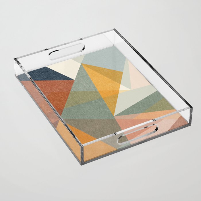 Modern Triangle Mosaic - Multi Acrylic Tray