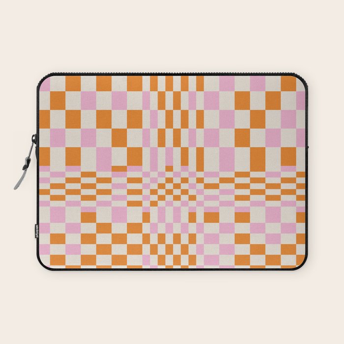 Happy Colorful Checkered Pattern  Laptop Sleeve
