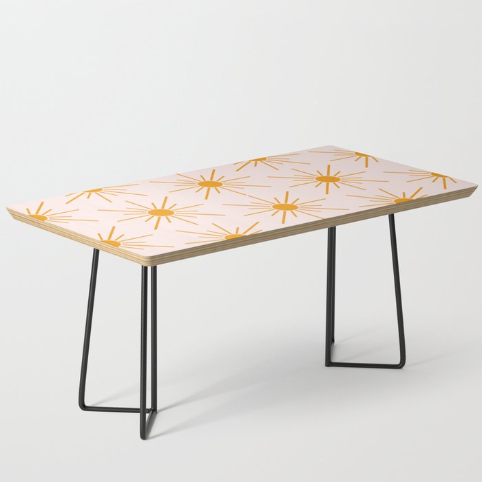 Sun Pattern On Pink Background Coffee Table