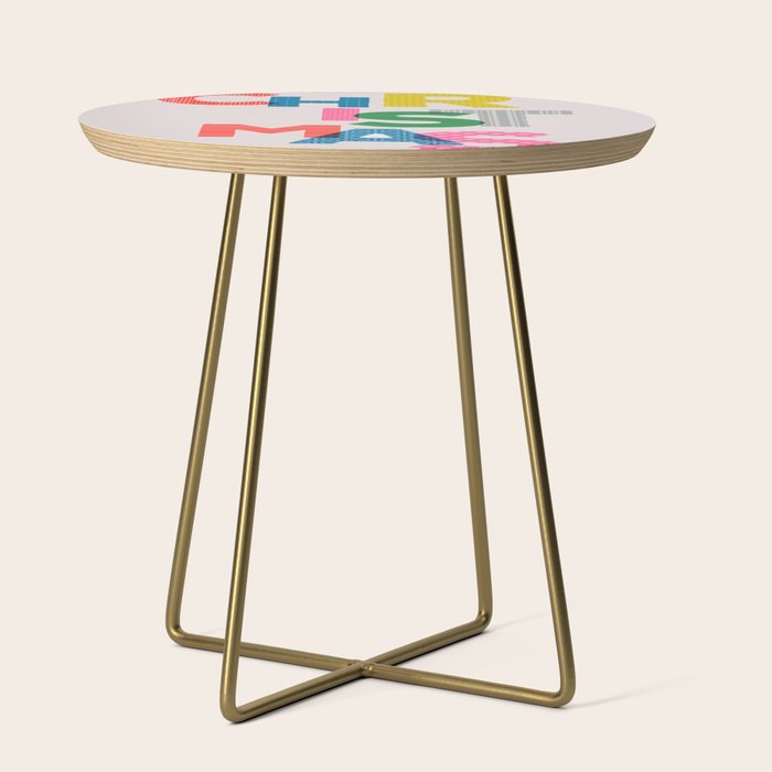 Christmas Colorful Typography Side Table