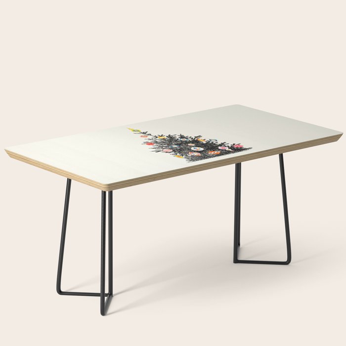 Retro Decorated Christmas Tree Coffee Table