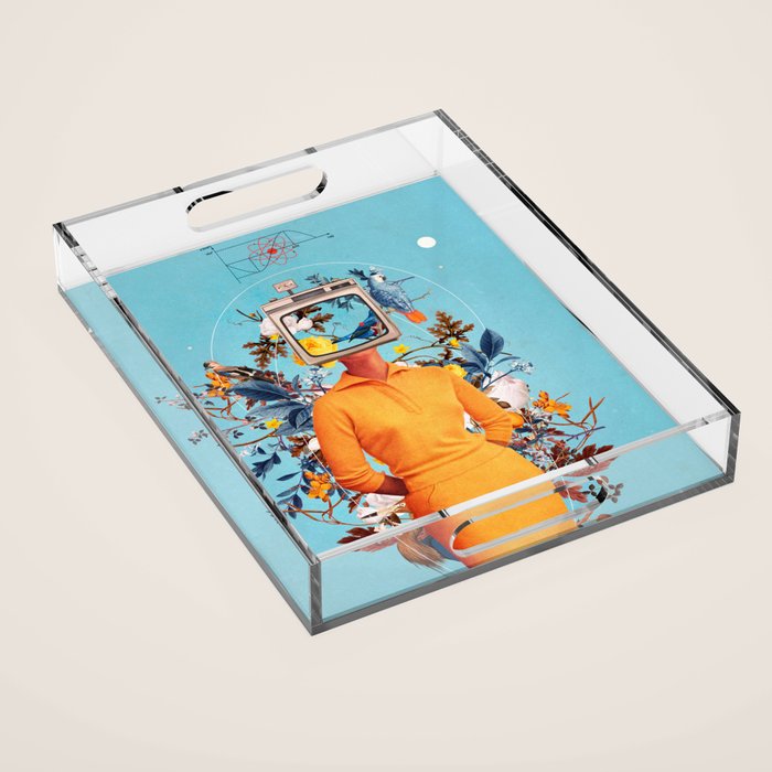 Don'T Feed The Monitors With Your Dreams Acrylic Tray